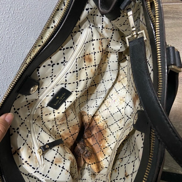 Kate spade black large leather satchel - Picture 7 of 7